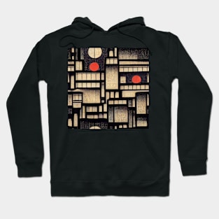 Tokyo Town Japanese Chiyogami Pattern Hoodie